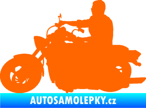 Samolepka Motorka 049 levá Fluorescentní oranžová