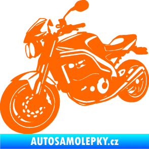 Samolepka Motorka 055 levá Fluorescentní oranžová