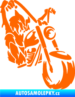 Samolepka Motorkář 015 pravá harley Fluorescentní oranžová