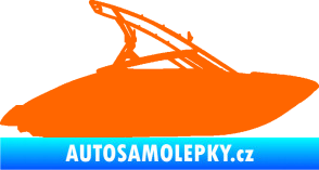 Samolepka Motorový člun 001 pravá Fluorescentní oranžová