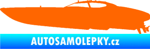 Samolepka Motorový člun 002 levá Fluorescentní oranžová