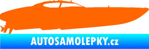 Samolepka Motorový člun 002 pravá Fluorescentní oranžová
