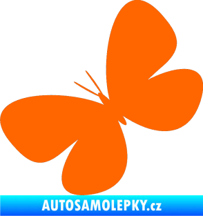 Samolepka Motýl 005 levá Fluorescentní oranžová