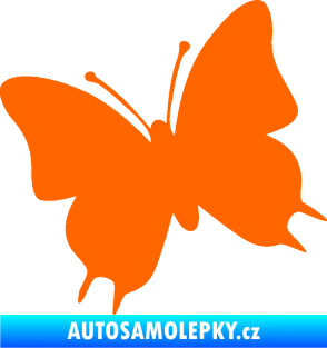 Samolepka Motýl 007 levá Fluorescentní oranžová