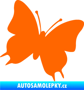 Samolepka Motýl 007 pravá Fluorescentní oranžová