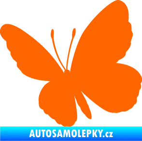 Samolepka Motýl 009 levá Fluorescentní oranžová