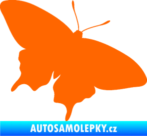 Samolepka Motýl 010 pravá Fluorescentní oranžová