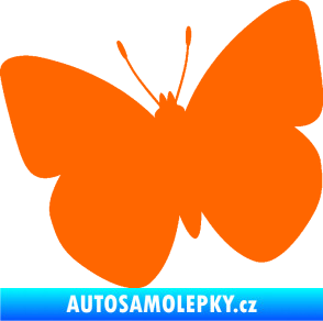 Samolepka Motýl 011 levá Fluorescentní oranžová