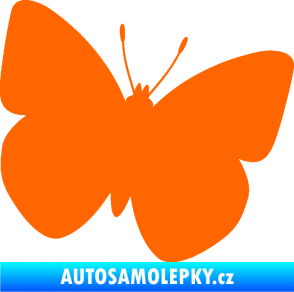 Samolepka Motýl 011 pravá Fluorescentní oranžová