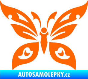 Samolepka Motýl 014 Fluorescentní oranžová