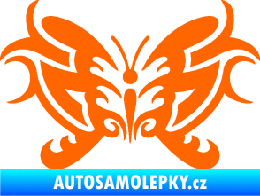 Samolepka Motýl 015 Fluorescentní oranžová