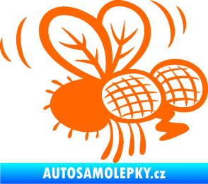 Samolepka Moucha 002 pravá Fluorescentní oranžová