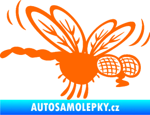 Samolepka Moucha 003 pravá Fluorescentní oranžová