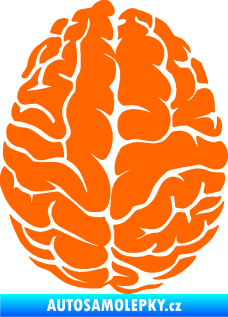 Samolepka Mozek 001 pravá Fluorescentní oranžová