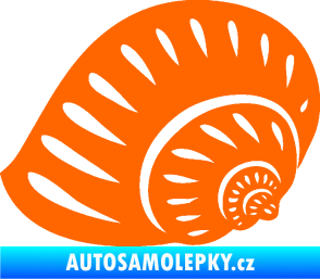 Samolepka Mušle 004 levá ulita Fluorescentní oranžová