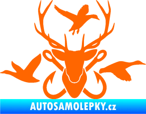 Samolepka Myslivost 005 pravá Fluorescentní oranžová