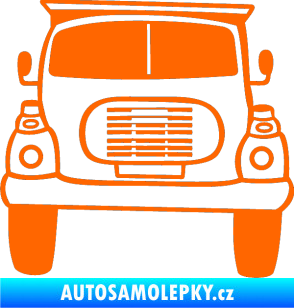 Samolepka Nákladní auto karikatura Fluorescentní oranžová