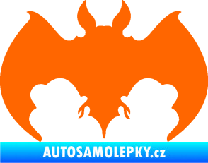 Samolepka Netopýr 002 Fluorescentní oranžová
