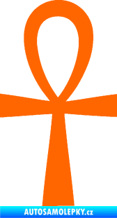 Samolepka Nilský kříž Ankh Fluorescentní oranžová