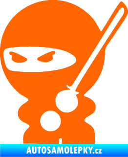 Samolepka Ninja baby 001 levá Fluorescentní oranžová