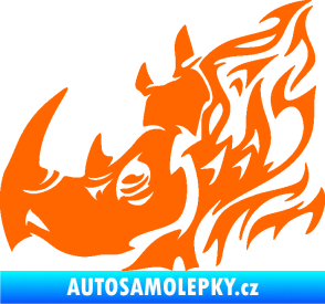 Samolepka Nosorožec 004 levá Fluorescentní oranžová