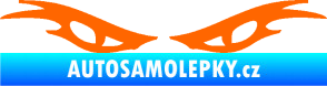 Samolepka Oči 003  Fluorescentní oranžová