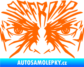 Samolepka Off Road 004 s obličejem Fluorescentní oranžová