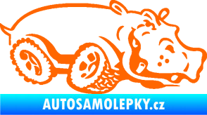 Samolepka Off Road 006 pravá hroch Fluorescentní oranžová