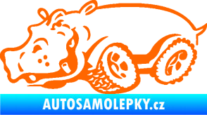 Samolepka Off Road 006 levá hroch Fluorescentní oranžová