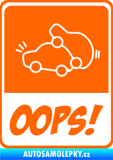 Samolepka Oops love cars 001 Fluorescentní oranžová