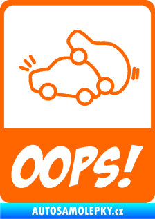 Samolepka Oops love cars 002 Fluorescentní oranžová