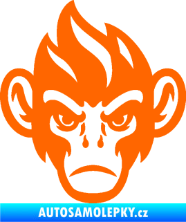 Samolepka Opičák 002 levá Fluorescentní oranžová