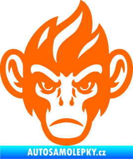 Samolepka Opičák 002 pravá Fluorescentní oranžová