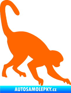 Samolepka Opice 002 pravá Fluorescentní oranžová