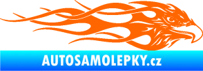 Samolepka Orel 016 pravá v plamenech Fluorescentní oranžová