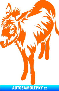 Samolepka Osel 005 levá Fluorescentní oranžová