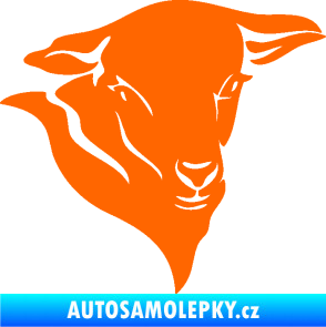 Samolepka Ovce 001 pravá hlava Fluorescentní oranžová