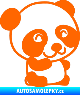 Samolepka Panda 002 pravá Fluorescentní oranžová