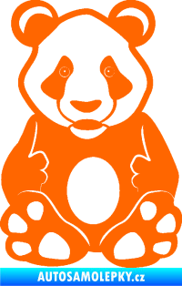 Samolepka Panda 006  Fluorescentní oranžová