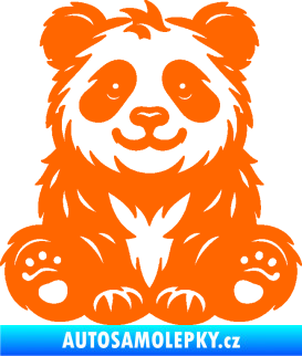 Samolepka Panda 013 levá spokojená Fluorescentní oranžová