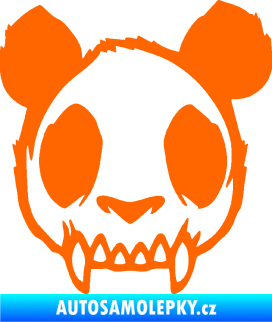 Samolepka Panda zombie  Fluorescentní oranžová