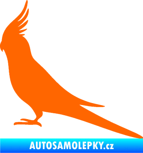 Samolepka Papoušek 002 levá Fluorescentní oranžová