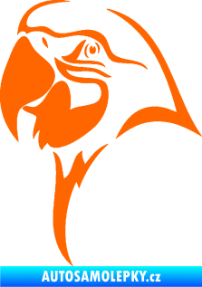 Samolepka Papoušek 006 levá hlava Fluorescentní oranžová