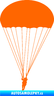 Samolepka Parašutista 002 Fluorescentní oranžová