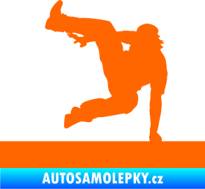 Samolepka Parkour 002 levá Fluorescentní oranžová