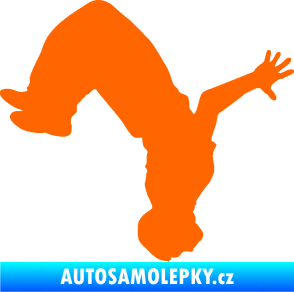 Samolepka Parkour 003 pravá Fluorescentní oranžová