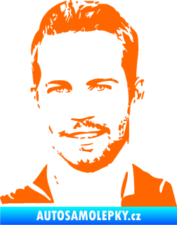 Samolepka Paul Walker 001 levá Fluorescentní oranžová
