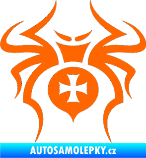 Samolepka Pavouk 003 křižák Fluorescentní oranžová