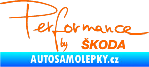 Samolepka Performance by Škoda Fluorescentní oranžová