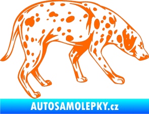 Samolepka Pes 001 pravá Dalmatin Fluorescentní oranžová